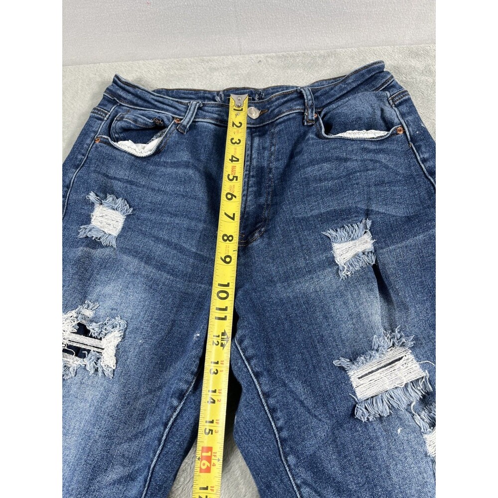 Wax Jeans Womens 13/31 Distressed Stretch Jeans Midrise 28x27 - Picture 8 of 13